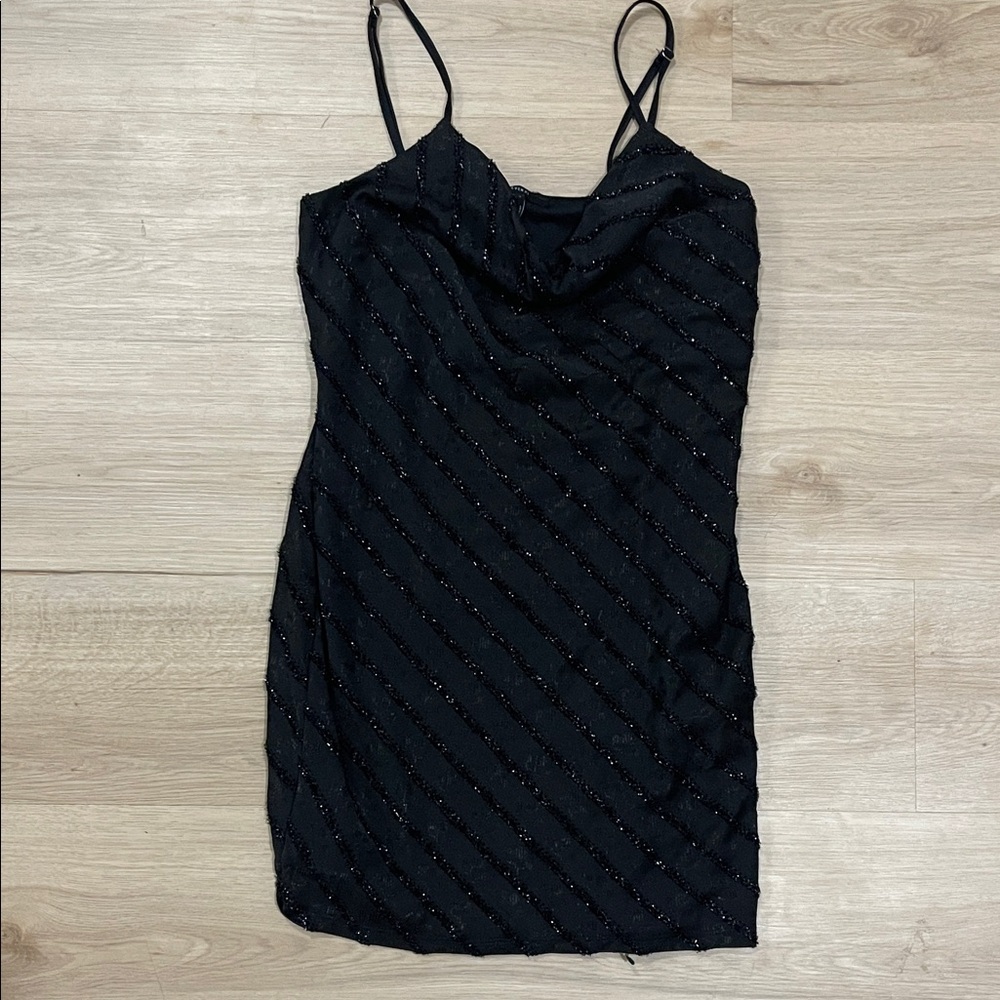 Forever 21 Black Mini Dress with Spaghetti Straps